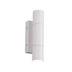 Außenwandlampe Yamuna, weiß matt, Höhe 23 cm, Metall, IP65
