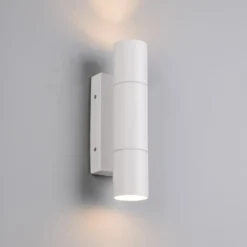 Außenwandlampe Yamuna, weiß matt, Höhe 23 cm, Metall, IP65