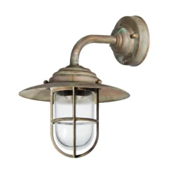 Außenwandleuchte Antique mit Gitter, Glas klar