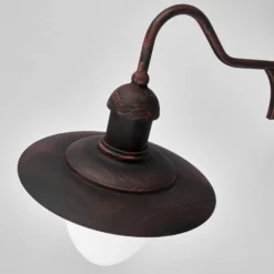 Außenwandleuchte Aruba, Ø 25 cm, rostbraun