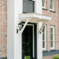 Außenwandleuchte Bergen, schwarz, Höhe 80 cm, Metall, IP44
