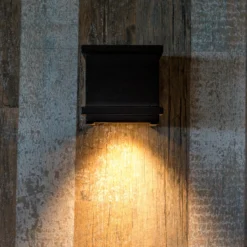Außenwandleuchte Borgo aus Aluminium, schwarz