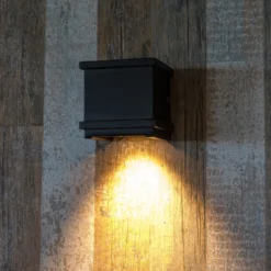 Außenwandleuchte Borgo aus Aluminium, schwarz