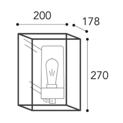 Außenwandleuchte Cubic³ 3366 messing antik/opal