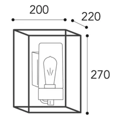 Außenwandleuchte Cubic³ 3363 messing antik/opal