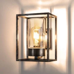Außenwandleuchte Cubic³ 3363 nickel antik/klar