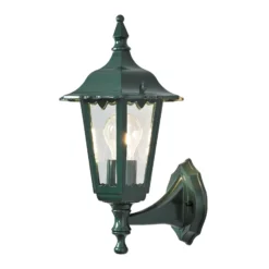 Außenwandleuchte Firenze, grün, Fassung oben, 36 cm