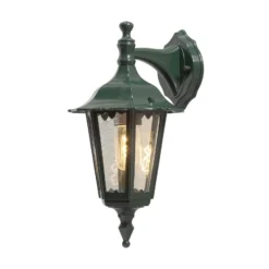 Außenwandleuchte Firenze, grün, Fassung unten, 36 cm