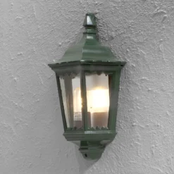 Außenwandleuchte Firenze, Halbschale, grün
