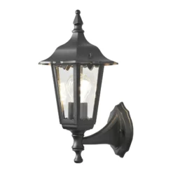 Außenwandleuchte Firenze, schwarz, Fassung oben, 36 cm