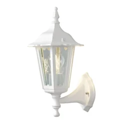 Außenwandleuchte Firenze, weiß, Fassung oben, 36 cm