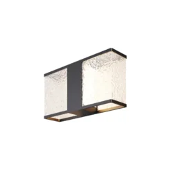Außenwandleuchte Floeva, schwarz, Breite 37 cm, IP65, E27