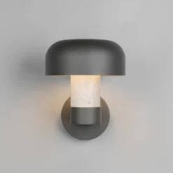 Außenwandleuchte Fraser, grau/Betonoptik, Alu, IP54, E27