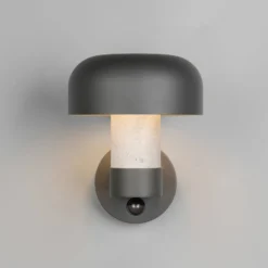 Außenwandleuchte Fraser Sensor grau/Betonoptik, Alu IP54 E27