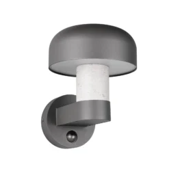 Außenwandleuchte Fraser Sensor grau/Betonoptik, Alu IP54 E27