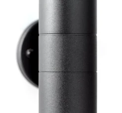 Außenwandleuchte Jandy up/down, schwarz, Metall, Glas, GU10