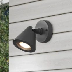 Außenwandleuchte Kaveri aus Aluminium, anthrazit