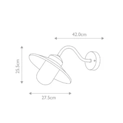 Außenwandleuchte Klampenborg, schwarz, Sensor, IP44