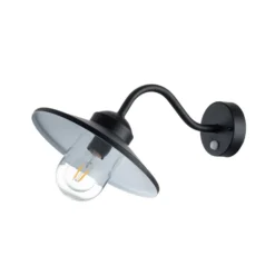 Außenwandleuchte Klampenborg, schwarz, Sensor, IP44