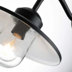 Außenwandleuchte Klampenborg, schwarz, Sensor, IP44