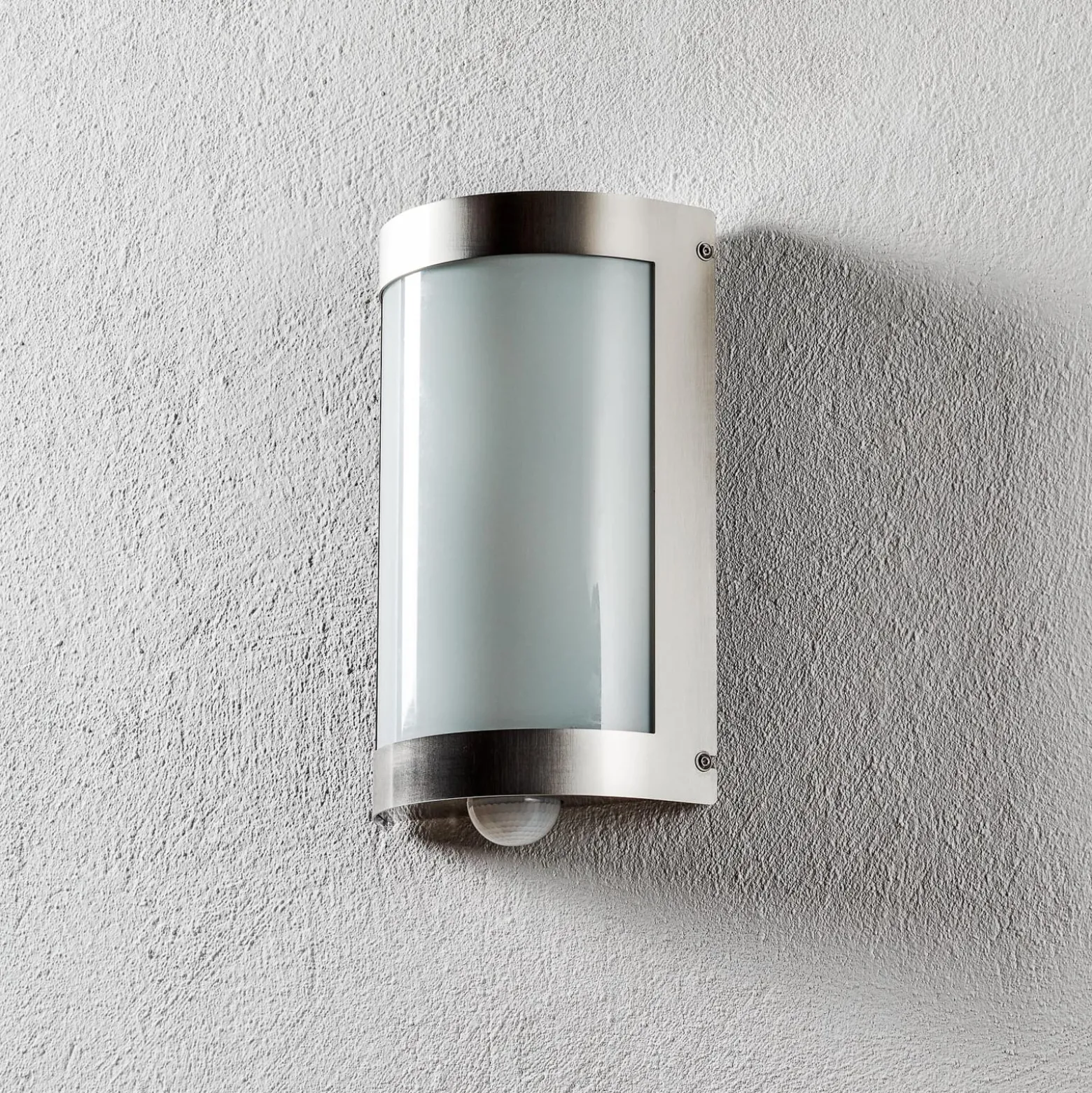 Außenwandleuchte Marco3 aus Edelstahl mit Sensor