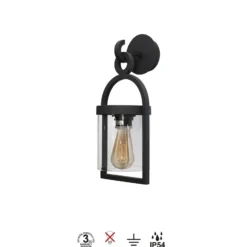 Außenwandleuchte Maya, dunkelgrau, IP54, E27, Aluminium