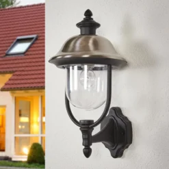Außenwandleuchte Parma, Metall, Fassung oben, E27, IP43