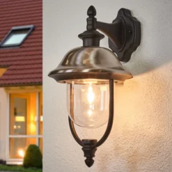 Außenwandleuchte Parma, Metall, Fassung unten, E27, IP43