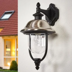 Außenwandleuchte Parma, Metall, Fassung unten, E27, IP43