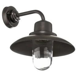 Außenwandleuchte Patio Messing brüniert, Glas klar