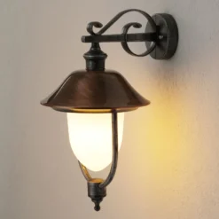 Außenwandleuchte Peggy, hängend, kupfer