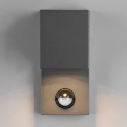 Außenwandleuchte Roya 1flg, Sensor eckig anthrazit