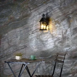 Außenwandleuchte Saiph, E27, schwarz