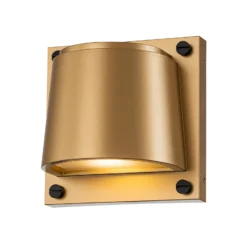 Außenwandleuchte Scout, messing, IP44, 16,5 cm x 16,5 cm