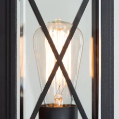 Außenwandleuchte Winchester, Laterne, schwarz/klar