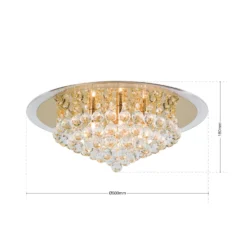 Ausdrucksstarke Kristall-Deckenleuchte TUILA 50 cm
