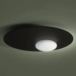 Axolight Kwic LED-Deckenleuchte, schwarz Ø48cm
