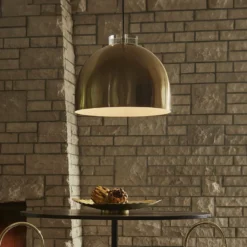AYTM Hängeleuchte Luceo, rund, gold, Ø 45 cm