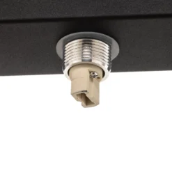 Bad-Deckenleuchte Mini, 3-flammig, schwarz, Glas/Metall