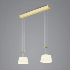 BANKAMP Conus LED-Hängeleuchte, 2fl., messing