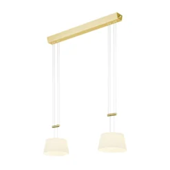 BANKAMP Conus LED-Hängeleuchte, 2fl., messing