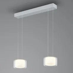 BANKAMP Grand Clear LED-Hängeleuchte, zweiflammig