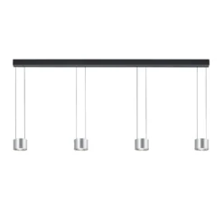 BANKAMP Impulse Flex LED-Hängeleuchte 4fl. nickel