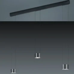 BANKAMP Impulse LED-Hängelampe 3-flammig anthrazit