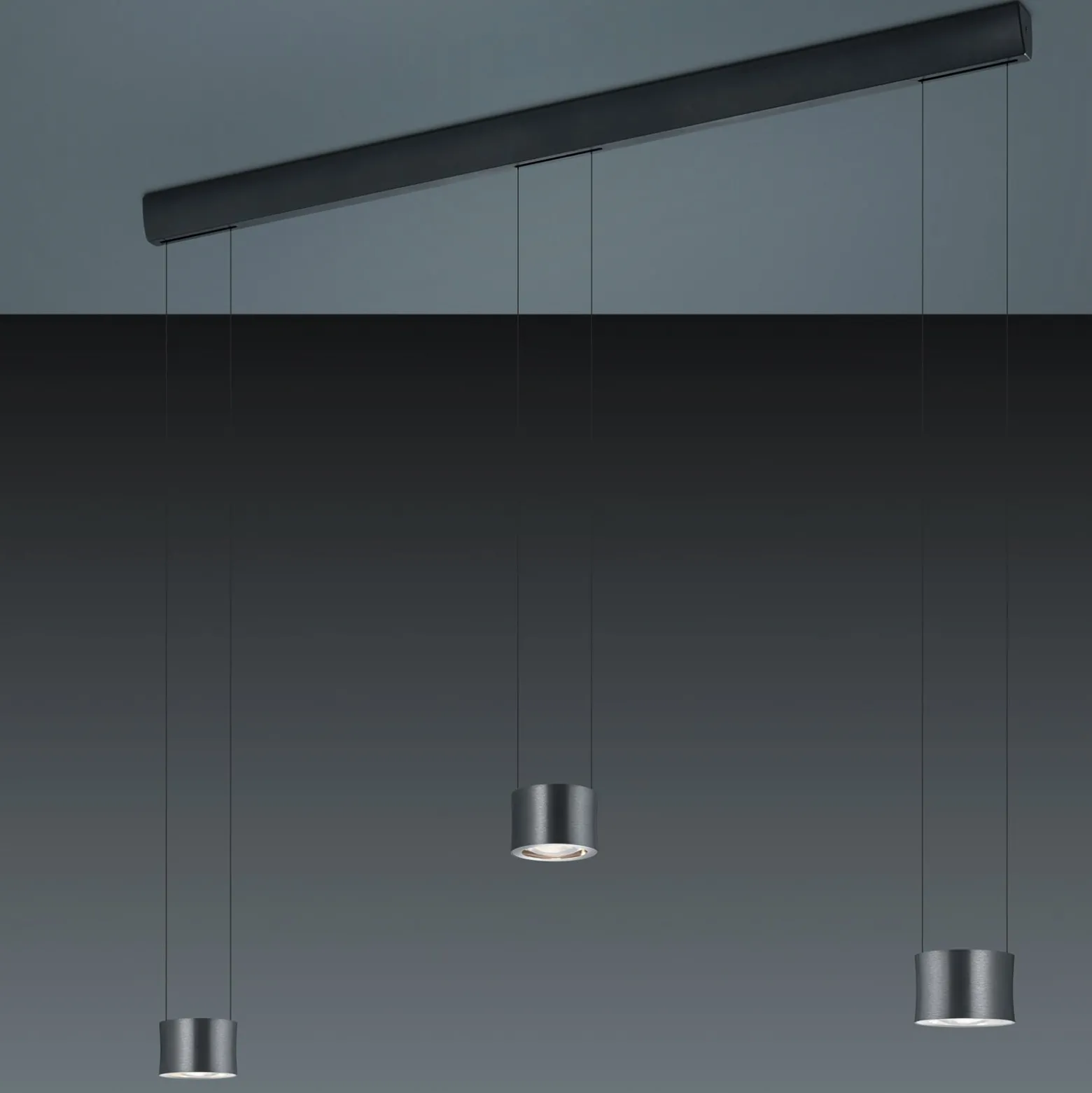 BANKAMP Impulse LED-Hängelampe 3-flammig anthrazit