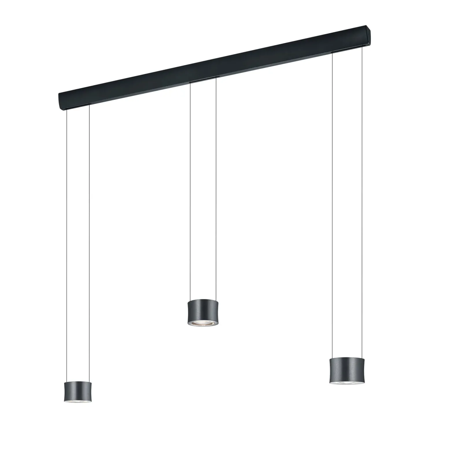 BANKAMP Impulse LED-Hängelampe 3-flammig anthrazit