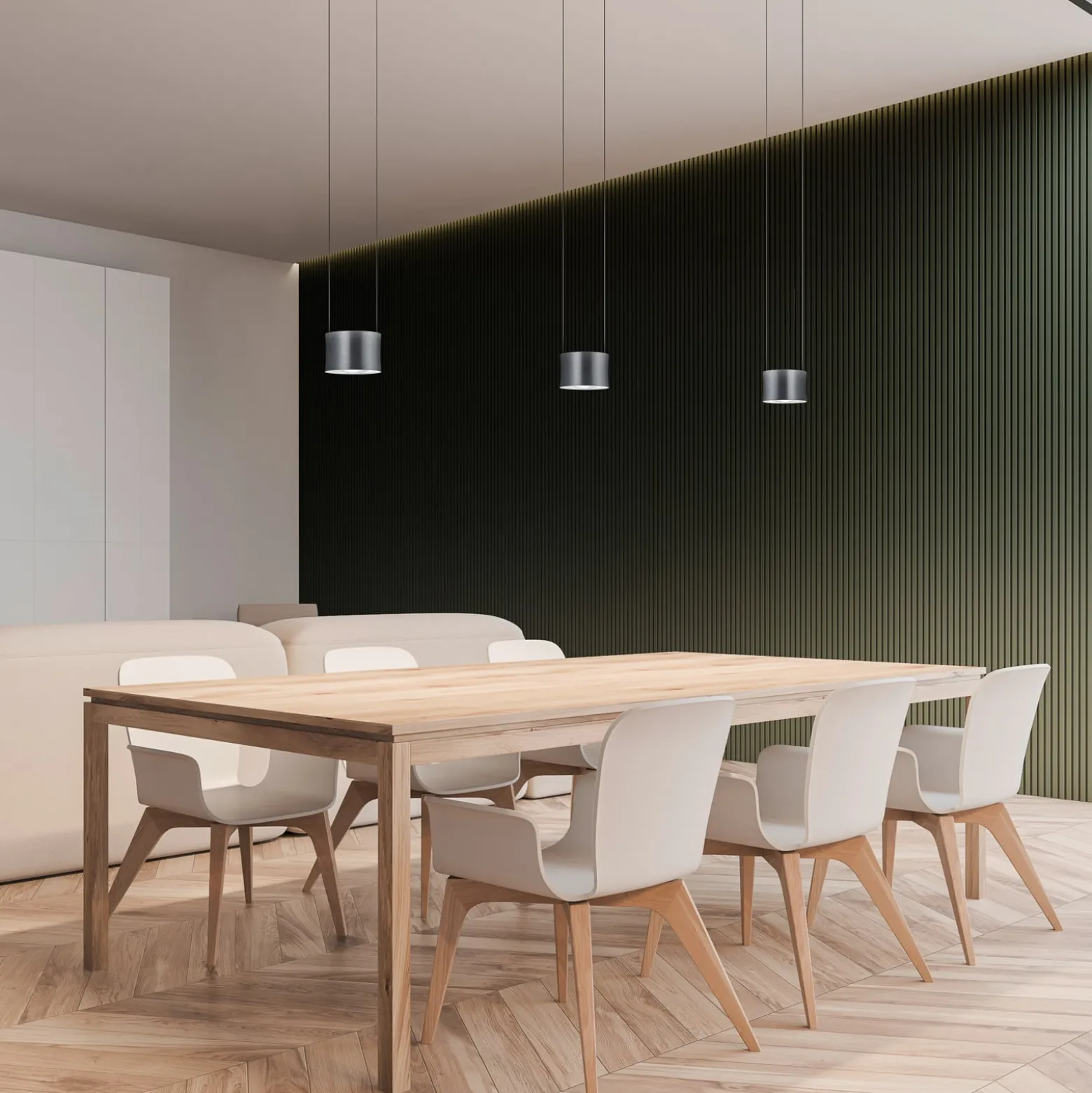 BANKAMP Impulse LED-Hängelampe 3-flammig anthrazit