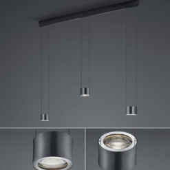 BANKAMP Impulse LED-Hängelampe 3-flammig anthrazit