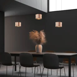 BANKAMP Impulse LED-Hängelampe 3-flammig roségold