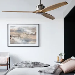 Beacon Deckenventilator Airfusion Akmani, leise, teak/chrom